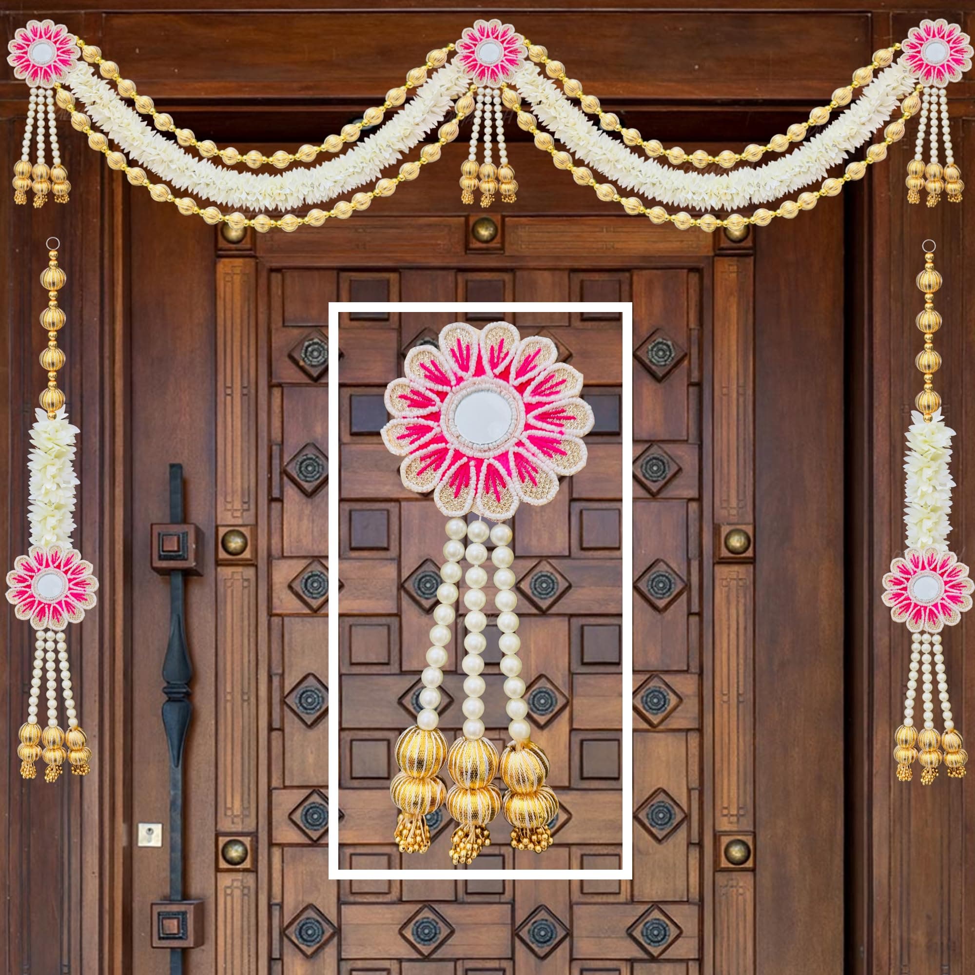 Festival Gajra Toran with Side Hangings — 37 Inch